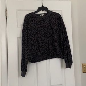 Leopard print crew neck